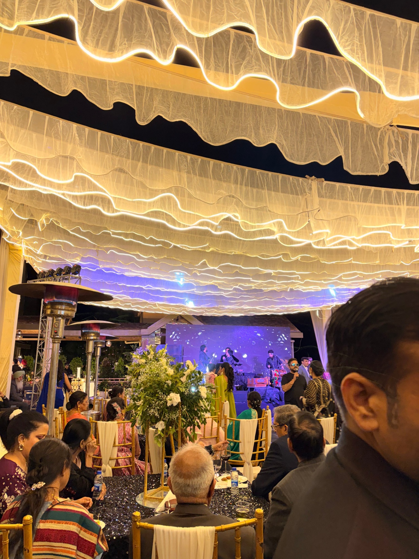 Luxury wedding reception stage in Gurugram, Delhi NCR, by Saffron Collective